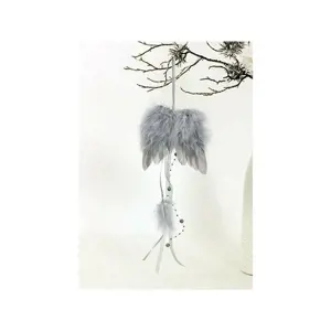 Produkt Andělská křídla z peří 12 x 35 cm, šedá
