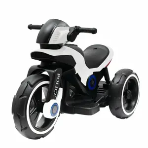 Produkt Baby Mix Dětská elektrická motorka Police černobílá, 100 x 50 x 61 cm