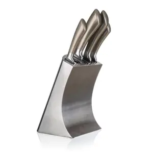 Produkt Banquet Sada nožů Metallic Platinum, 5 ks a nerezový stojan