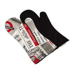 Produkt Bellatex Grilovací rukavice Noviny červená/černá, 22 x 46 cm, 2 ks