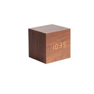 Karlsson 5655DW Designové LED stolní hodiny s budíkem, 8 x 8 cm