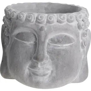 Produkt Obal na květiny Buddha, beton šedá, 16 x 12,5 x 16 cm