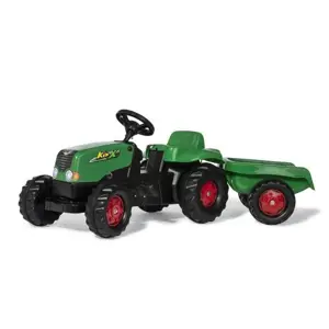Produkt RollyToys Šlapací traktor Rolly Kid s vlečkou, zeleno-červená