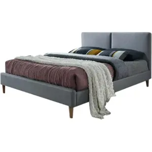 Signal Čalouněná postel ACOMA 160 x 200 cm barva šedá / dub