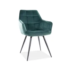 Produkt Signal Židle LILIA VELVET černý rám / zelená BLUVEL 78