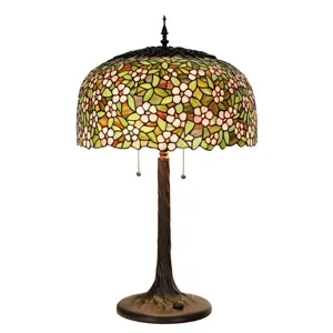 Produkt Barevná stolní lampa Tiffany Flower Garden - Ø 46*72cm Clayre & Eef