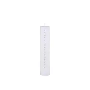 Bílá adventní svíčka s čísly 1- 24 Advent Candle - Ø 5*25cm / 60h Chic Antique