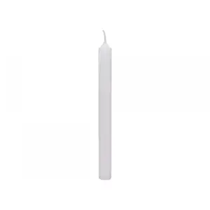 Bílá úzká svíčka Taper white - Ø 1,2 *13cm / 2.5h Chic Antique