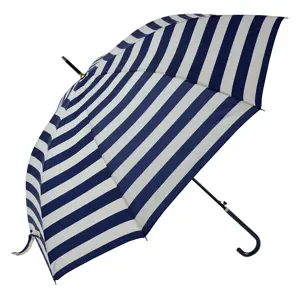 Produkt Bílo-modrý deštník s pruhy pro dospělé - Ø 100*88 cm Clayre & Eef