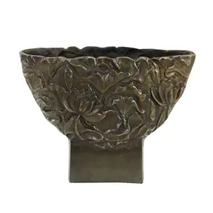 Bronzová antik kovová váza Palesa antique bronze XL - 45*14*34 cm Light & Living