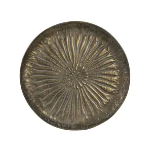 Bronzový kovový podnos se vzorem Hovag antique - Ø 40*4 cm Light & Living