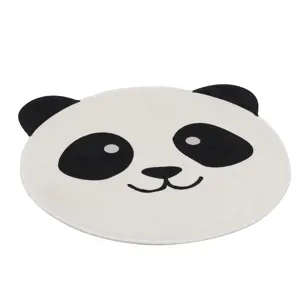 Černo-bílý kobereček Panda - 70*67 cm J-Line by Jolipa