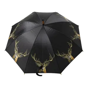 Černý deštník s jelenem Black Deer - Ø 105*88cm Mars & More
