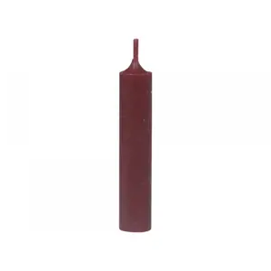Červená úzká krátká svíčka Short dinner red - Ø 2 *11cm / 4.5h Chic Antique