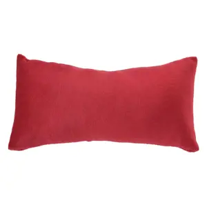Červený chlupatý polštář Velvet na náramky - 13*7 cm Clayre & Eef