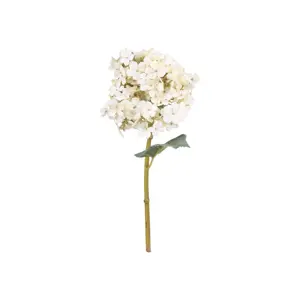 Dekorace umělá krémová květina Hortenzie Hydrangea cream - 50 cm Chic Antique