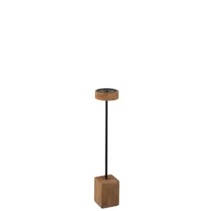 Produkt Dřevěný hnědý svícen  Mango M  - Ø  9*52 cm J-Line by Jolipa
