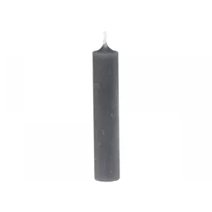 Granitová úzká krátká svíčka Short dinner coal - Ø 2 *11cm / 4.5h Chic Antique