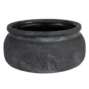 Produkt Granitový antik keramický obal na květináč Granit M - Ø20*8cm Clayre & Eef