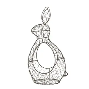 Produkt Hnědý drátěný dekorační košík králík Bunny - 18*18*37 cm Clayre & Eef