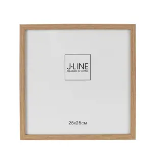 Hnědý dřevěný fotorámeček Ninna XL - 27*1,5*27 cm / 25*25 cm J-Line by Jolipa