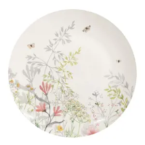 Jídelní porcelánový talíř s lučními květy Wildflower Fields - Ø 26*2 cm Clayre & Eef