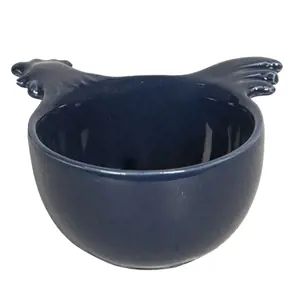 Produkt Modrá keramická miska s kohoutkem - 9*9*5 cm Clayre & Eef