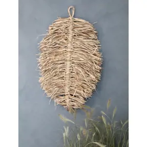 Nástěnná dekorace ve tvaru listu z mořské trávy - 50*75cm Chic Antique
