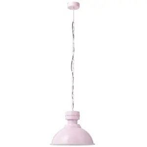 Pastelově růžové závěsné kovové světlo Endien – Ø 40*135cm/ E27/ 40W J-Line by Jolipa