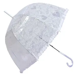 Produkt Průhledný dámský deštník s krajkovým vzorem Lace - Ø 80*80 cm Juleeze