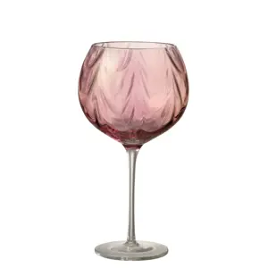 Produkt Růžová sklenička na víno Oil wine - Ø 12*21 cm J-Line by Jolipa