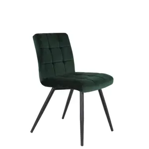 Sametová tmavě zelená jídelní židle OLIVE - 44*82*50 cm Light & Living
