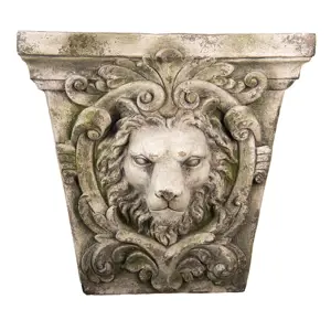 Produkt Šedá antik nástěnná dekorace s hlavou lva Lion Grey - 59*18*56 cm Clayre & Eef