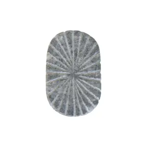 Šedá oválná mramorová úchytka Marble - 5,5*3,5 cm Chic Antique