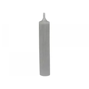 Šedá úzká krátká svíčka Short dinner grey - Ø 2 *11cm / 4.5h Chic Antique