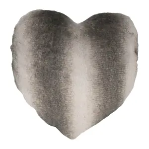 Semišový polštář Grizzly ve tvaru srdce - 45*45*15cm Mars & More