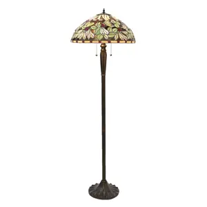 Stojací lampa Tiffany Larique -Ø 51*157 cm Clayre & Eef