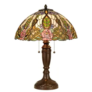 Stolní lampa Tiffany Rose - Ø 47*61cm Clayre & Eef