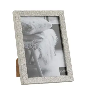 Stříbrný dekorativní fotorámeček s flitry Glitter silver - 15*2*20 cm / 13*18cm J-Line by Jolipa