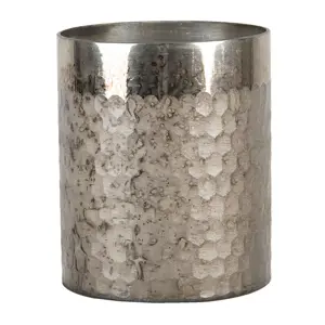 Produkt Stříbrný opracovaný svícen na čajovou svíčku - 11*13 cm Clayre & Eef