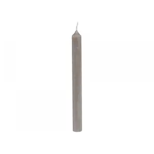 Taupe úzká svíčka Taper linen - Ø 1,2 *13cm / 2.5h Chic Antique