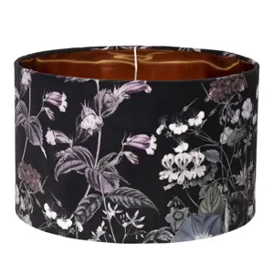 Textilní stínidlo na lampu s květinami Cigogne – Ø 35*22 cm Clayre & Eef