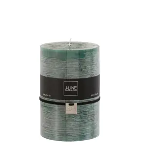 Produkt Válcová svíčka tmavě zelená XL- 10*10*15 cm J-Line by Jolipa