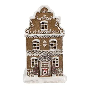 Produkt Vánoční perníkový domek s Led světýlky Gingerbread House - 12*10*21cm/ 3*AAA Clayre & Eef