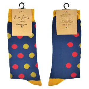 Veselé modré ponožky s puntíky - 35-38 Clayre & Eef