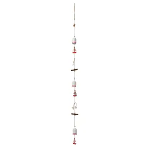 Závěsná dekorativní girlanda s plachetnicemi a zvonečky - 4*4*100 cm J-Line by Jolipa