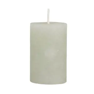 Zelená široká svíčka Rustic pillar verte - Ø 5*8cm Chic Antique
