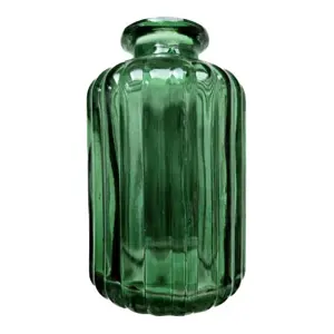 Zelená skleněná dekorační vázička / svícen Tilli - Ø  6*10 cm Sommerfield