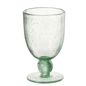 Produkt Zelená sklenička na víno s bublinkami Wine Lisboa green - Ø9*15cm / 370ml J-Line by Jolipa