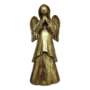 Zlatý antik dekorační anděl Anjel - 8*5,5*20 cm Sommerfield